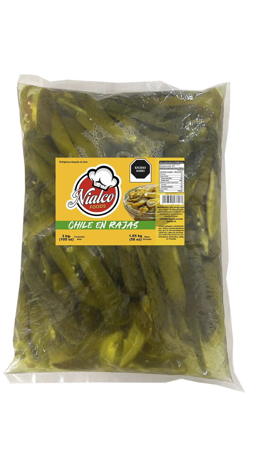 Chile Jalapeño en Rajas